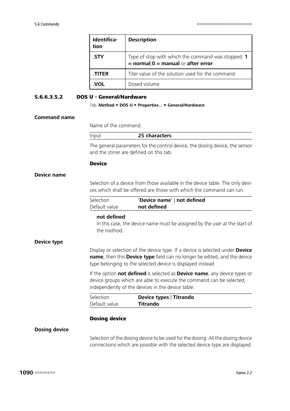 2 dos u - general/hardware, General/hardware | Metrohm tiamo 2.2 Manual User Manual | Page 1104 / 1574