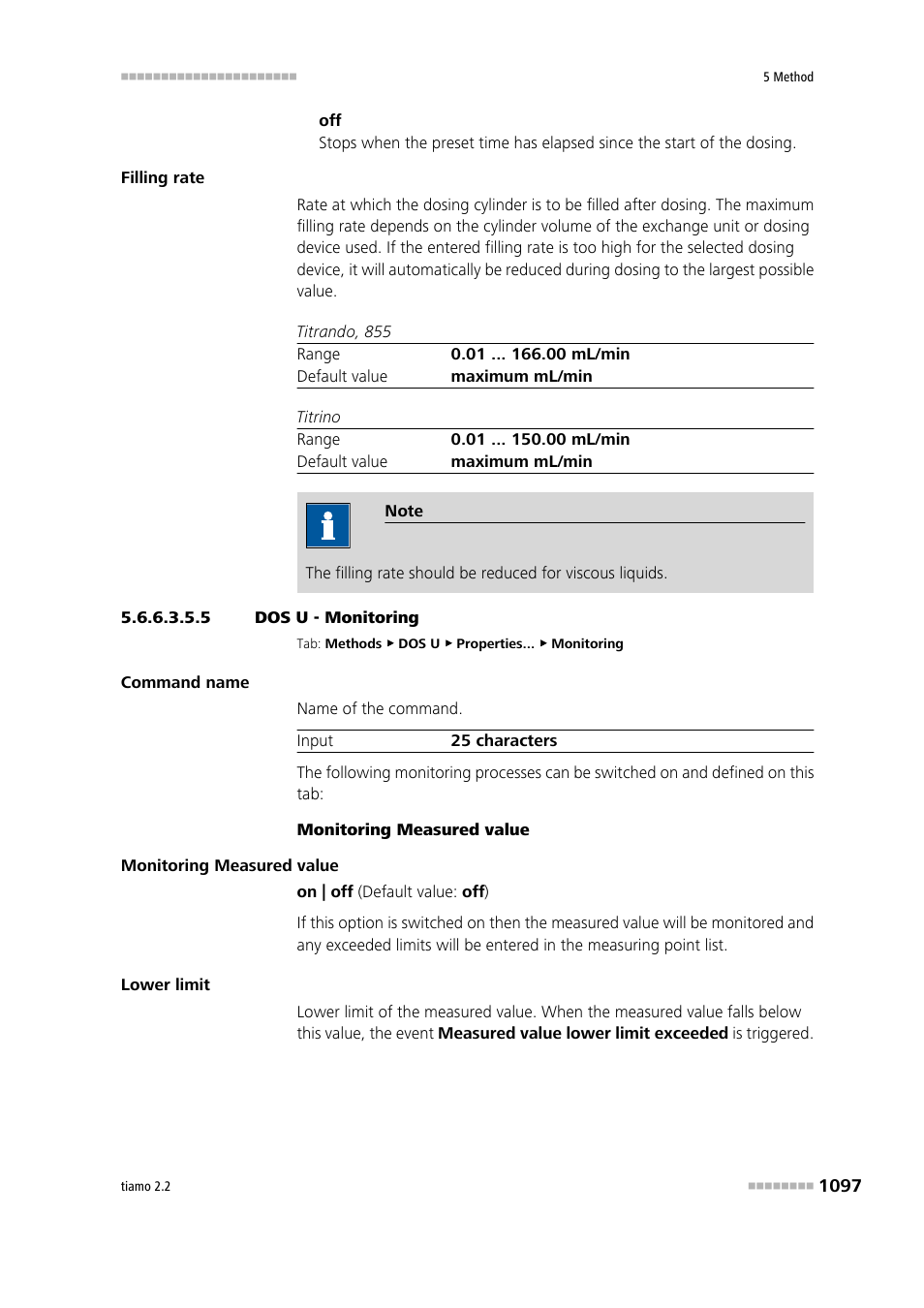 5 dos u - monitoring, Monitoring | Metrohm tiamo 2.2 Manual User Manual | Page 1111 / 1574