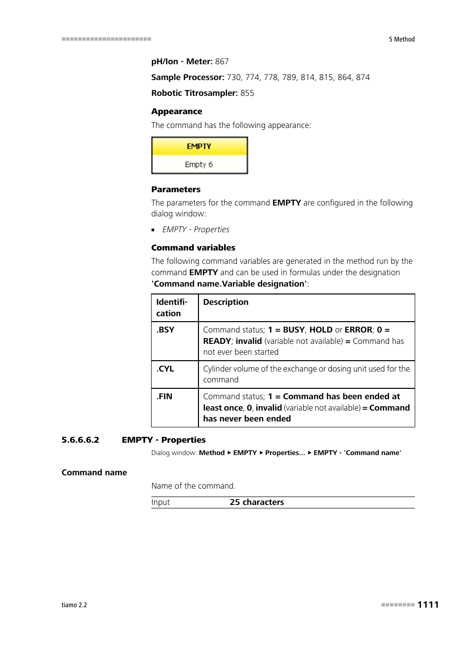 2 empty - properties | Metrohm tiamo 2.2 Manual User Manual | Page 1125 / 1574