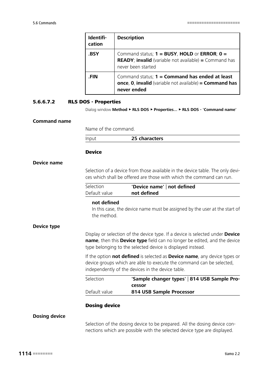2 rls dos - properties | Metrohm tiamo 2.2 Manual User Manual | Page 1128 / 1574