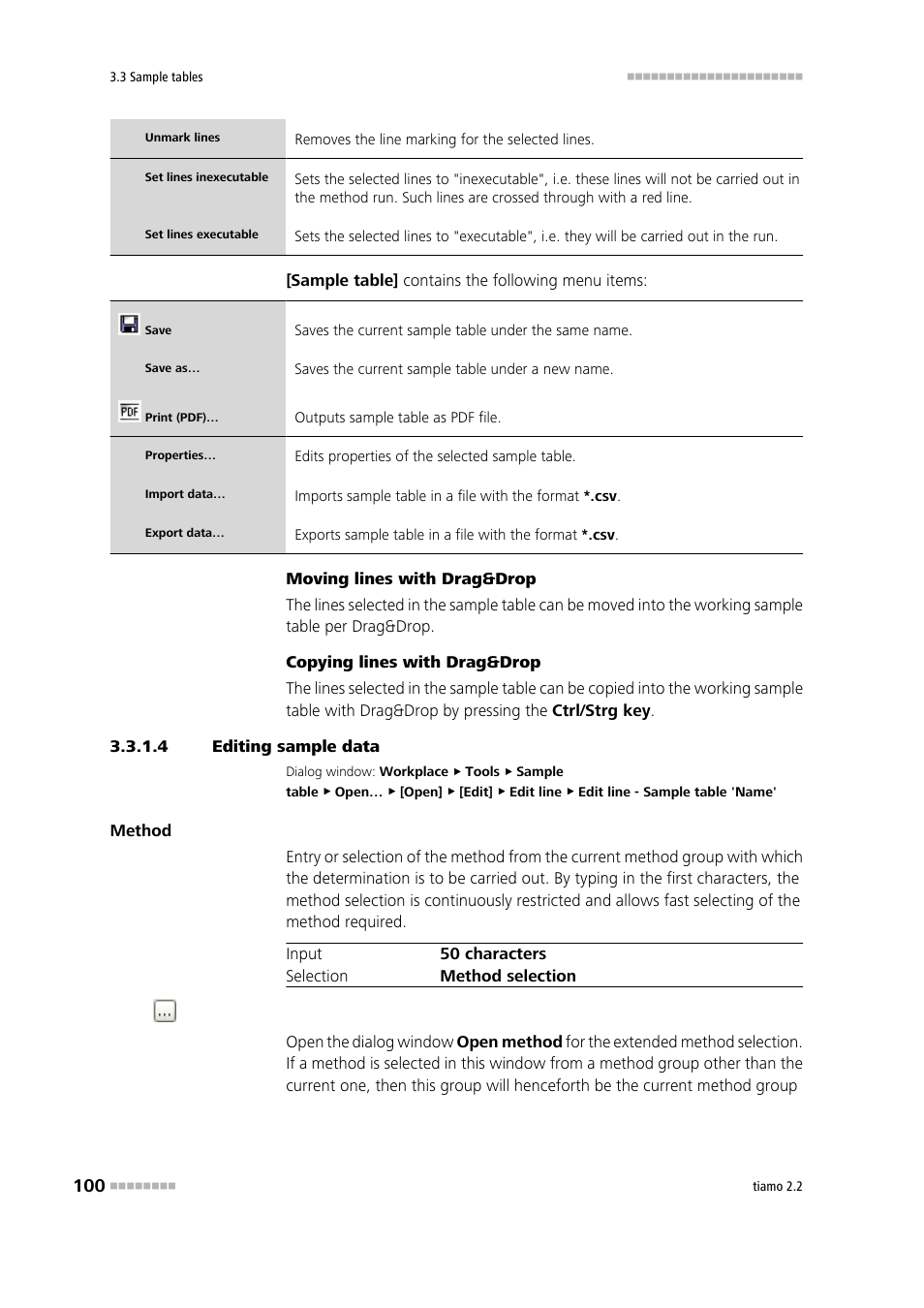 4 editing sample data, Edit sample data | Metrohm tiamo 2.2 Manual User Manual | Page 114 / 1574