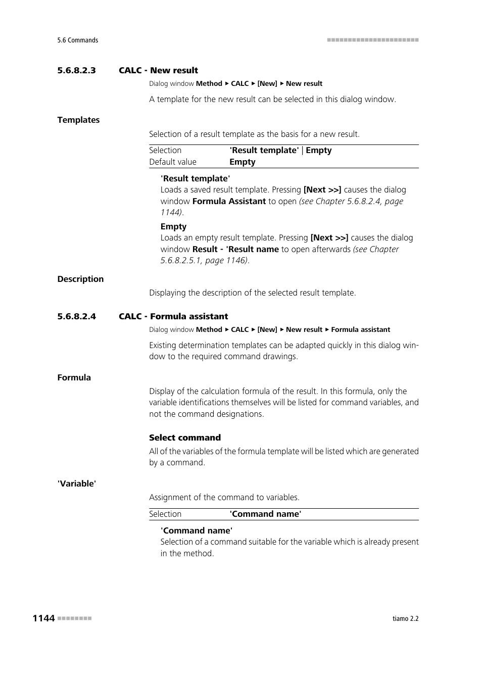 3 calc - new result, 4 calc - formula assistant | Metrohm tiamo 2.2 Manual User Manual | Page 1158 / 1574