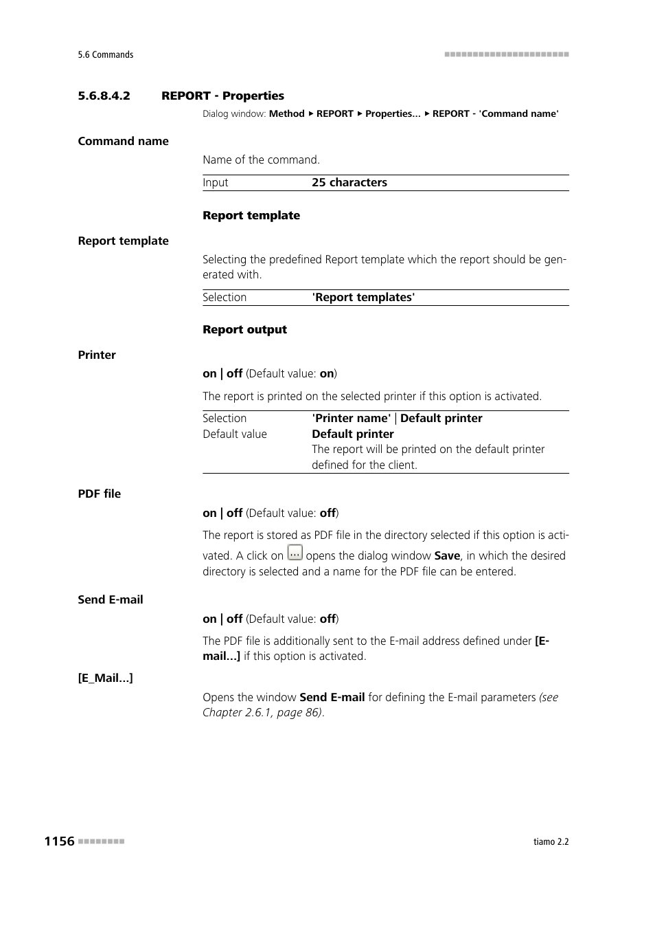 2 report - properties | Metrohm tiamo 2.2 Manual User Manual | Page 1170 / 1574