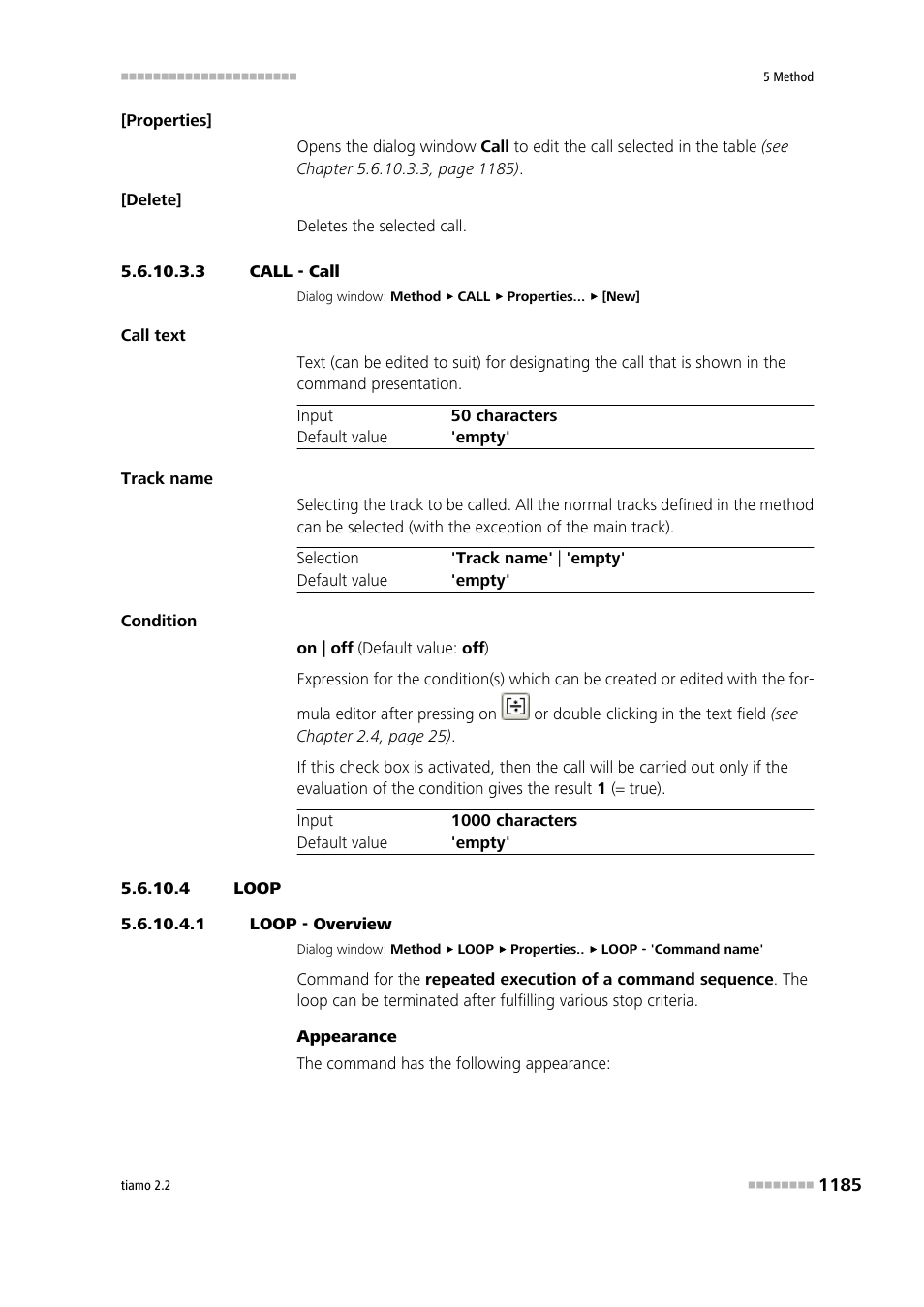 3 call - call, 4 loop, 1 loop - overview | Loop | Metrohm tiamo 2.2 Manual User Manual | Page 1199 / 1574