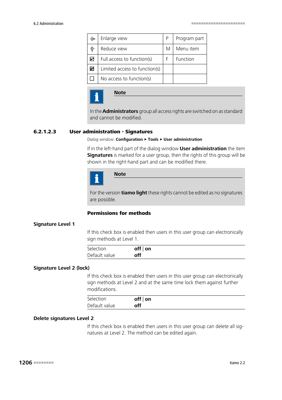 3 user administration - signatures, Signatures, Define signature rights for user groups | Metrohm tiamo 2.2 Manual User Manual | Page 1220 / 1574