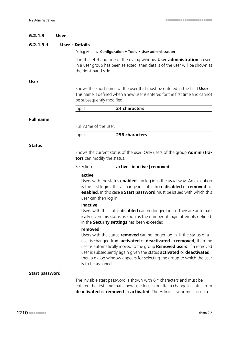3 user, 1 user - details, Users | Deactivate user, Activate user, Remove user | Metrohm tiamo 2.2 Manual User Manual | Page 1224 / 1574