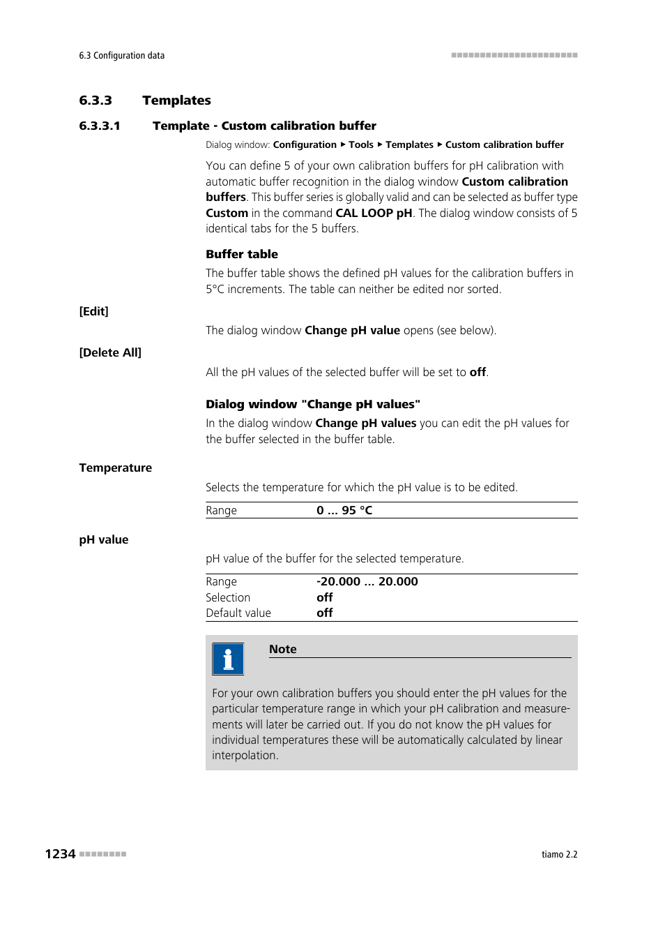 3 templates, 1 template - custom calibration buffer, Templates 4 | Custom calibration buffers | Metrohm tiamo 2.2 Manual User Manual | Page 1248 / 1574