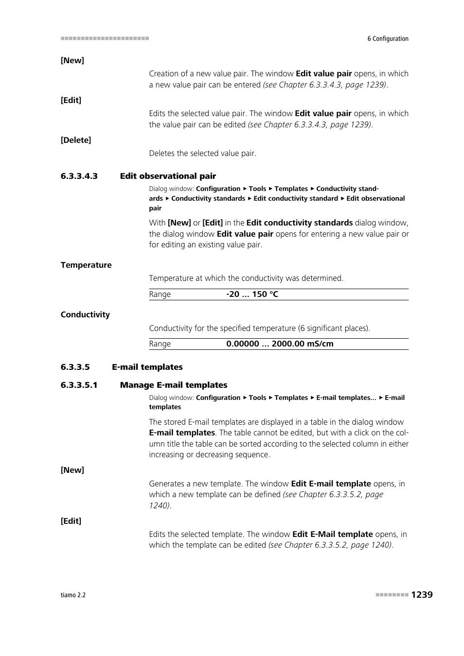 3 edit observational pair, 5 e-mail templates, 1 manage e-mail templates | Metrohm tiamo 2.2 Manual User Manual | Page 1253 / 1574