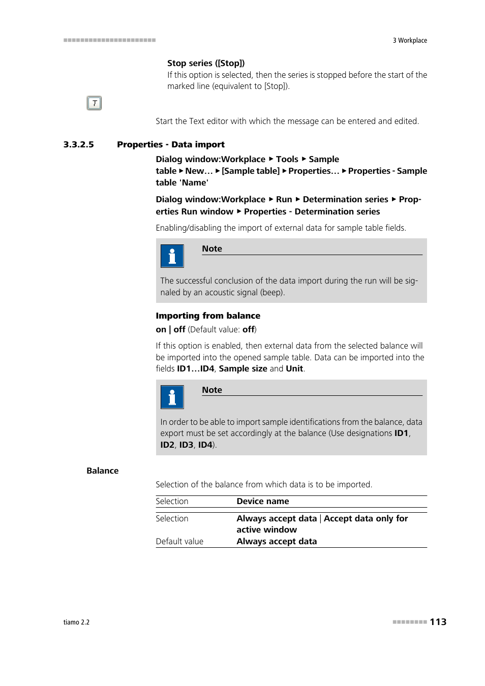5 properties - data import, Properties - data import | Metrohm tiamo 2.2 Manual User Manual | Page 127 / 1574