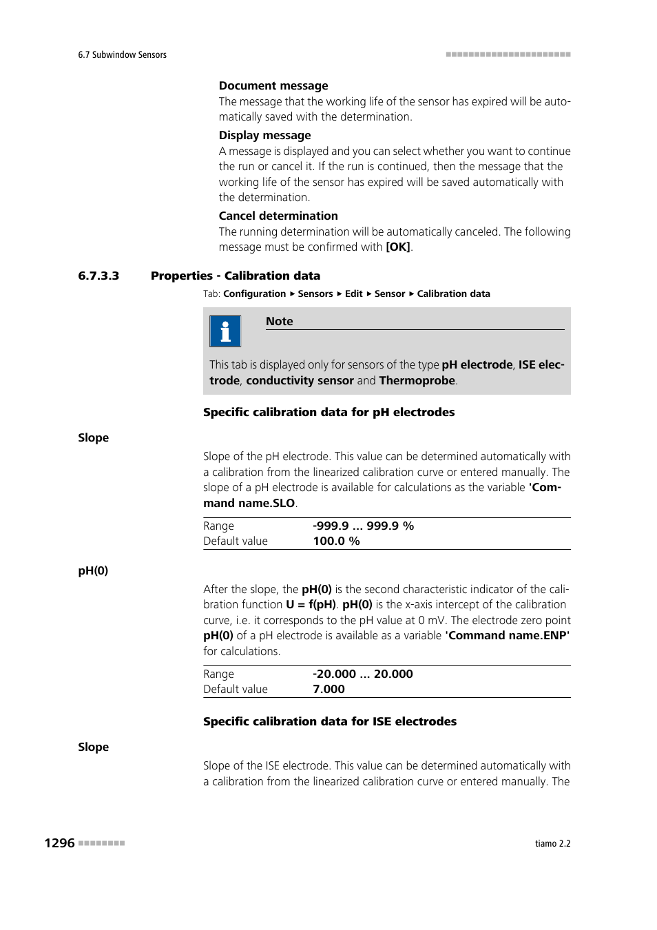 3 properties - calibration data, Calibration data | Metrohm tiamo 2.2 Manual User Manual | Page 1310 / 1574