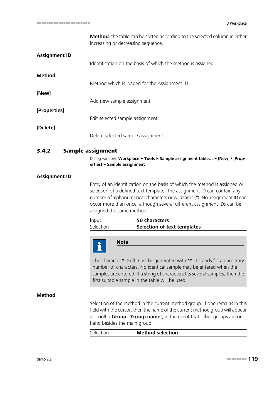 2 sample assignment, Sample assignment | Metrohm tiamo 2.2 Manual User Manual | Page 133 / 1574