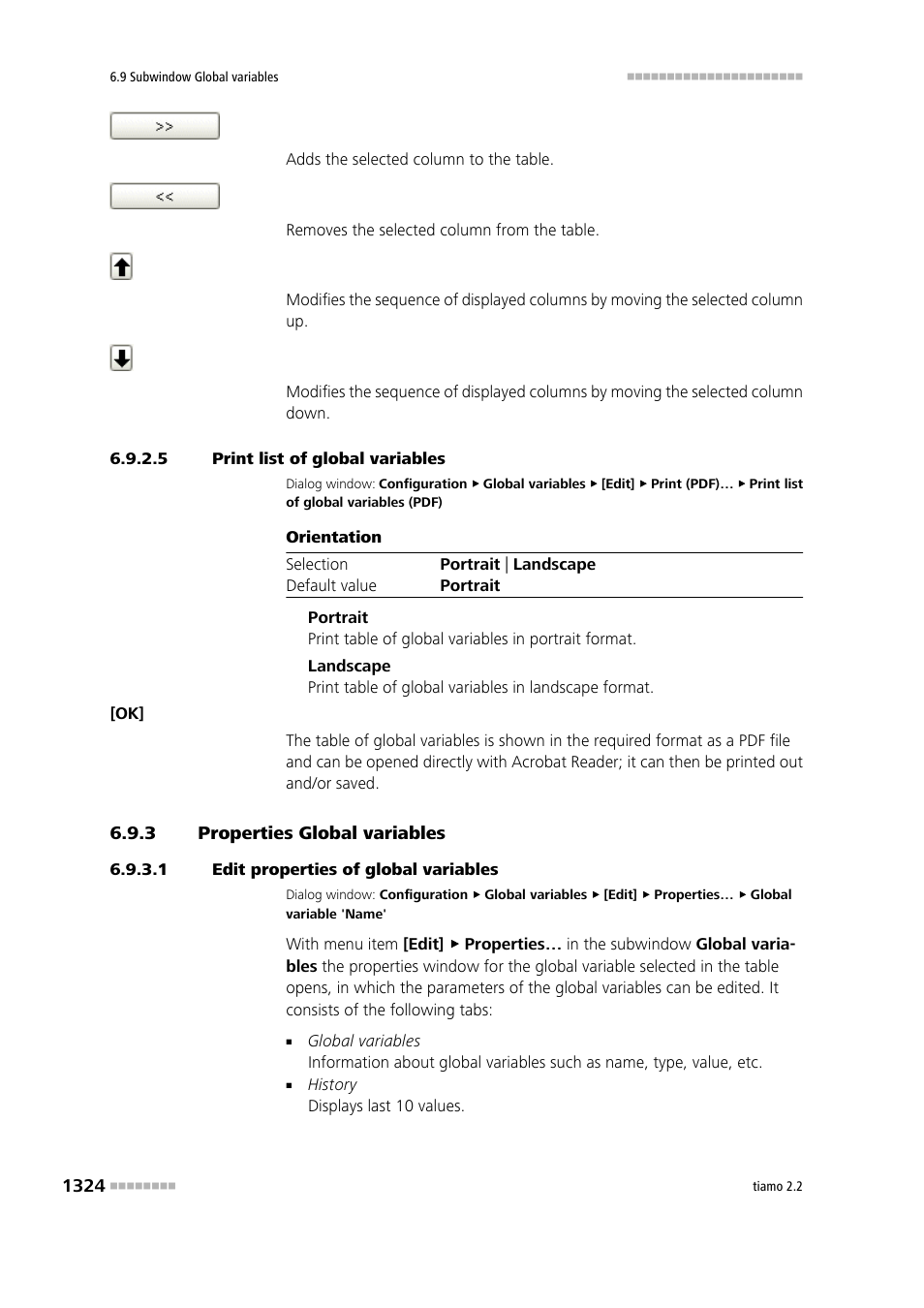 5 print list of global variables, 3 properties global variables, 1 edit properties of global variables | Properties global variables 4 | Metrohm tiamo 2.2 Manual User Manual | Page 1338 / 1574