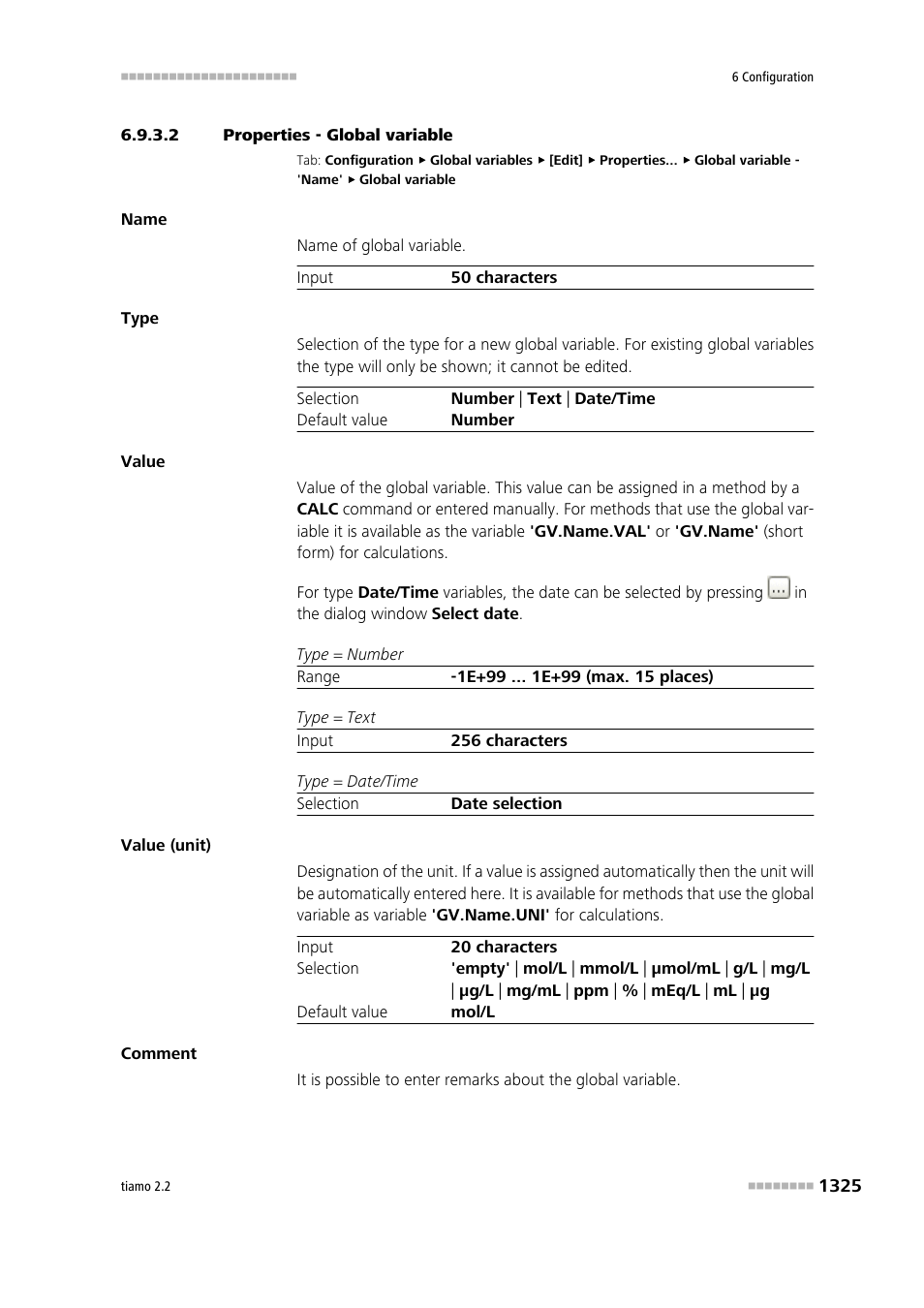 2 properties - global variable | Metrohm tiamo 2.2 Manual User Manual | Page 1339 / 1574