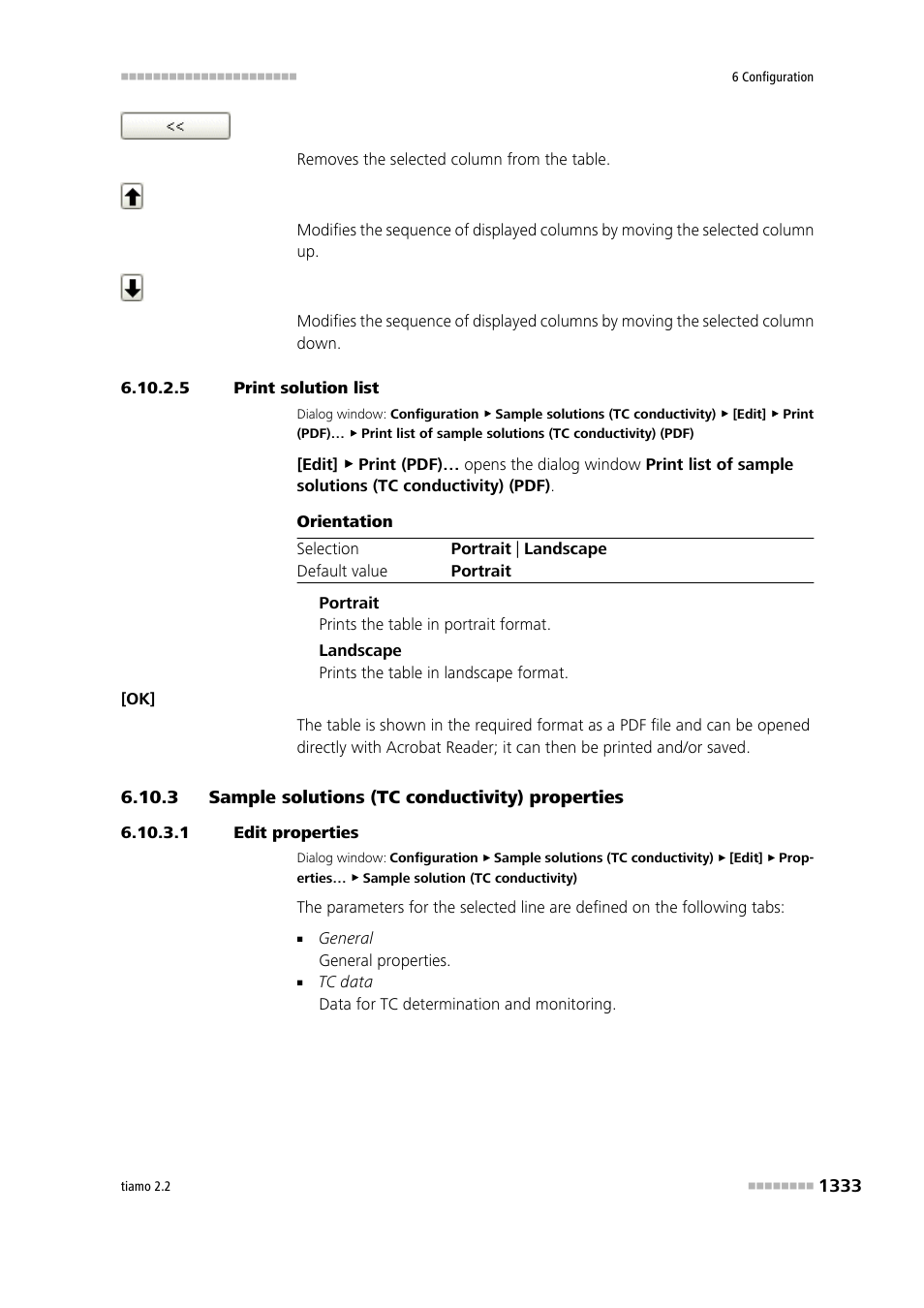 5 print solution list, 3 sample solutions (tc conductivity) properties, 1 edit properties | Sample solutions (tc conductivity) properties 3 | Metrohm tiamo 2.2 Manual User Manual | Page 1347 / 1574