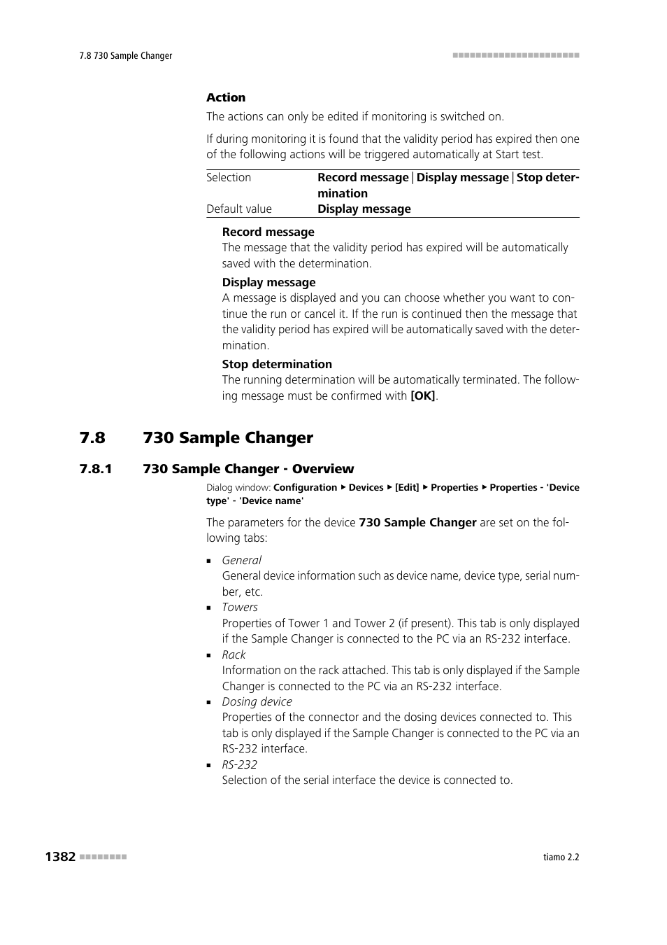 8 730 sample changer, 1 730 sample changer - overview, 730 sample changer 2 | 730 sample changer - overview 2, 730 sample changer | Metrohm tiamo 2.2 Manual User Manual | Page 1396 / 1574