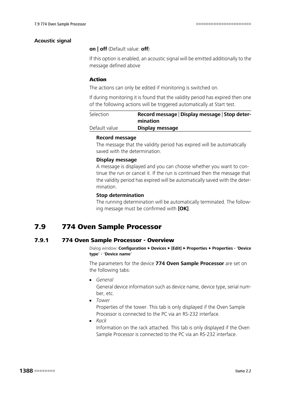 9 774 oven sample processor, 1 774 oven sample processor - overview, 774 oven sample processor 8 | 774 oven sample processor - overview 8, 774 oven sample processor | Metrohm tiamo 2.2 Manual User Manual | Page 1402 / 1574