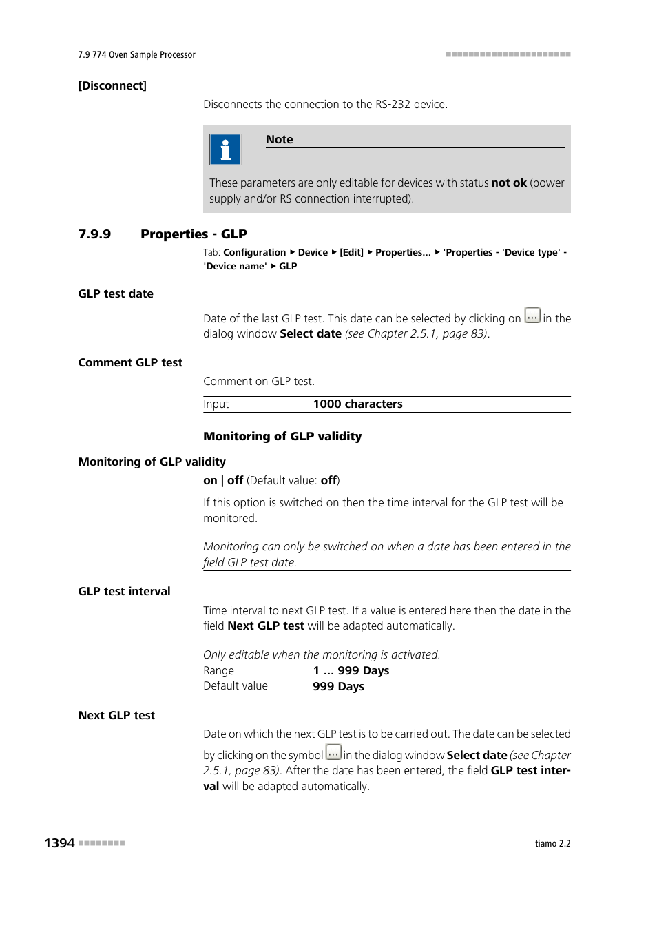 9 properties - glp | Metrohm tiamo 2.2 Manual User Manual | Page 1408 / 1574