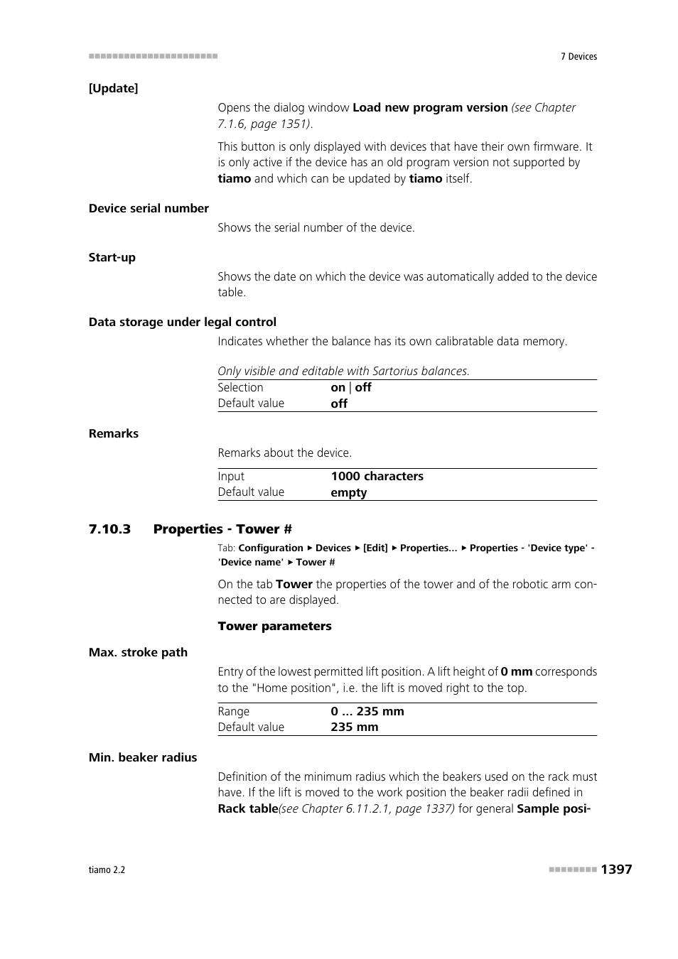 3 properties - tower, Properties - tower # 7, Properties - tower # 5 | Properties - tower # 2, Tower | Metrohm tiamo 2.2 Manual User Manual | Page 1411 / 1574