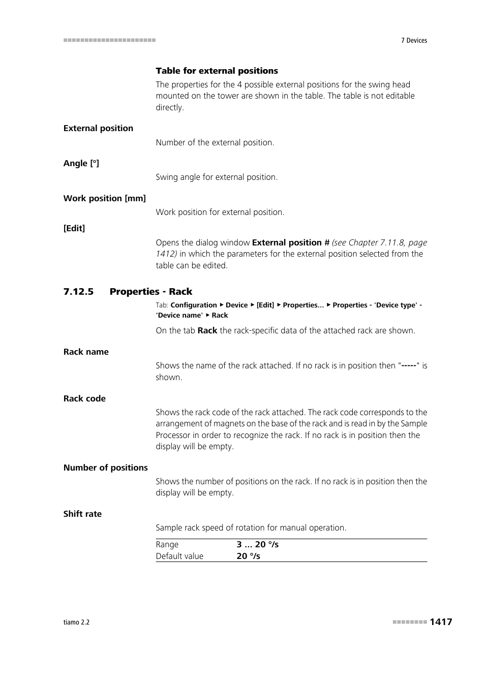 5 properties - rack | Metrohm tiamo 2.2 Manual User Manual | Page 1431 / 1574