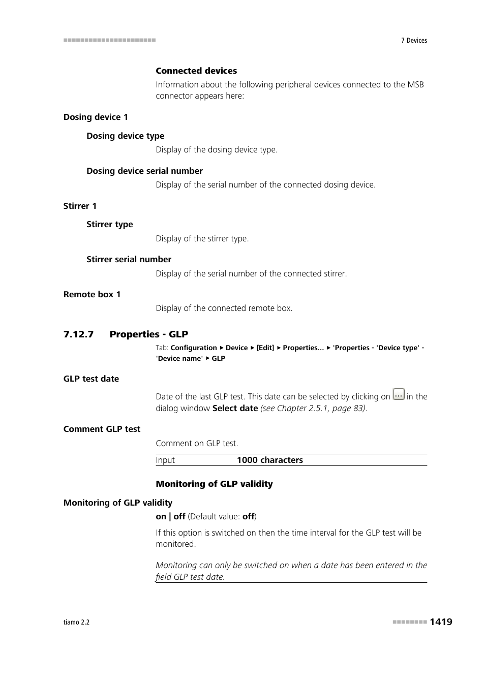 7 properties - glp | Metrohm tiamo 2.2 Manual User Manual | Page 1433 / 1574