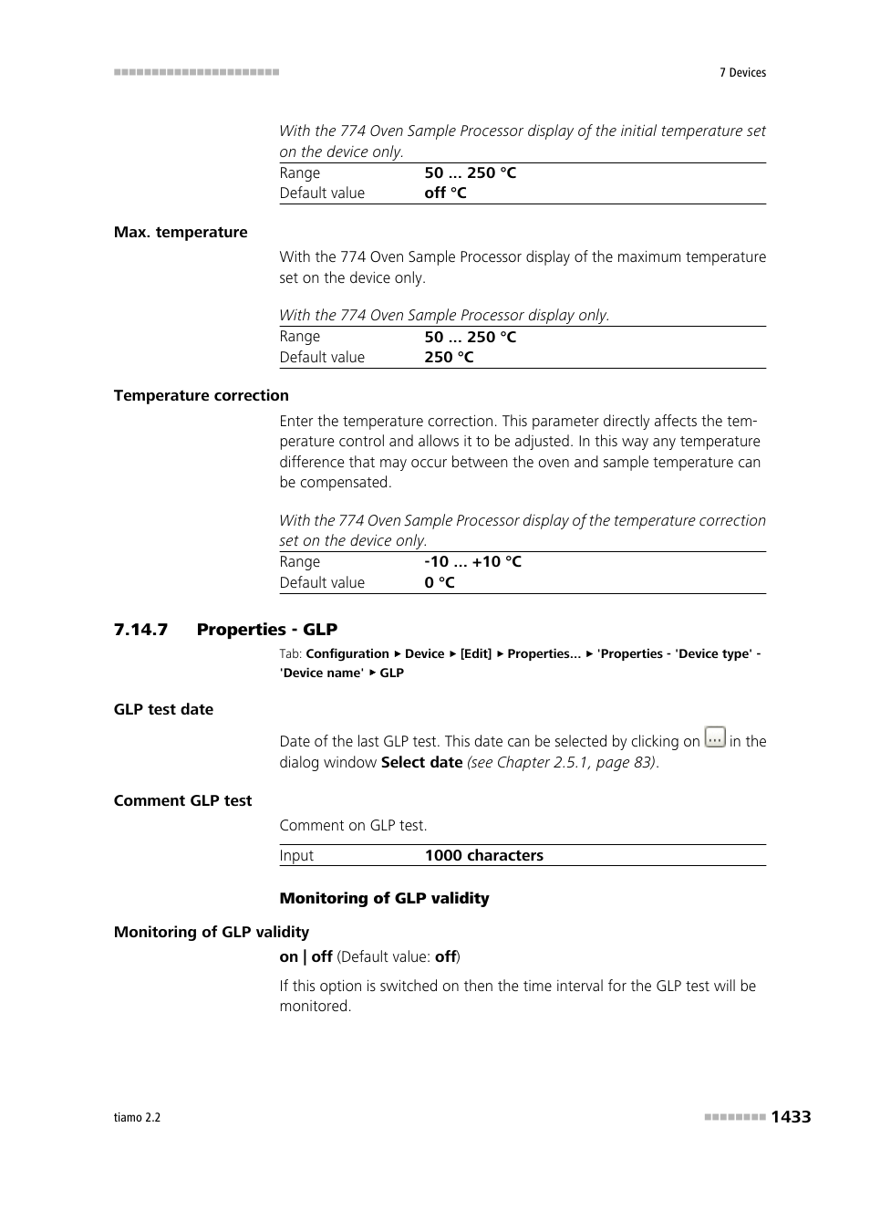 7 properties - glp | Metrohm tiamo 2.2 Manual User Manual | Page 1447 / 1574