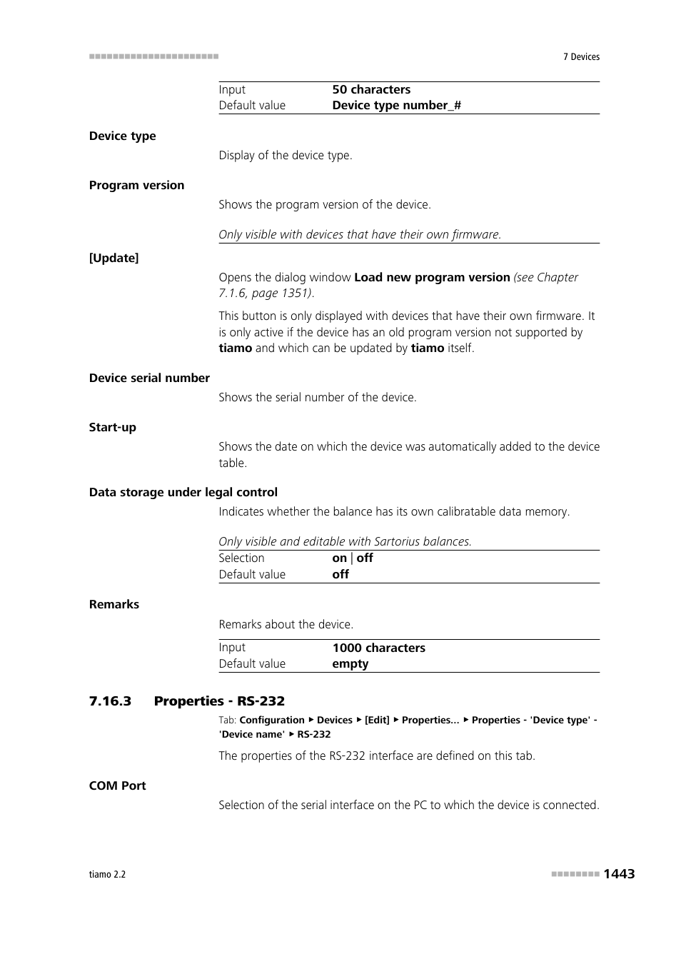 3 properties - rs-232, Properties - rs-232 3 | Metrohm tiamo 2.2 Manual User Manual | Page 1457 / 1574