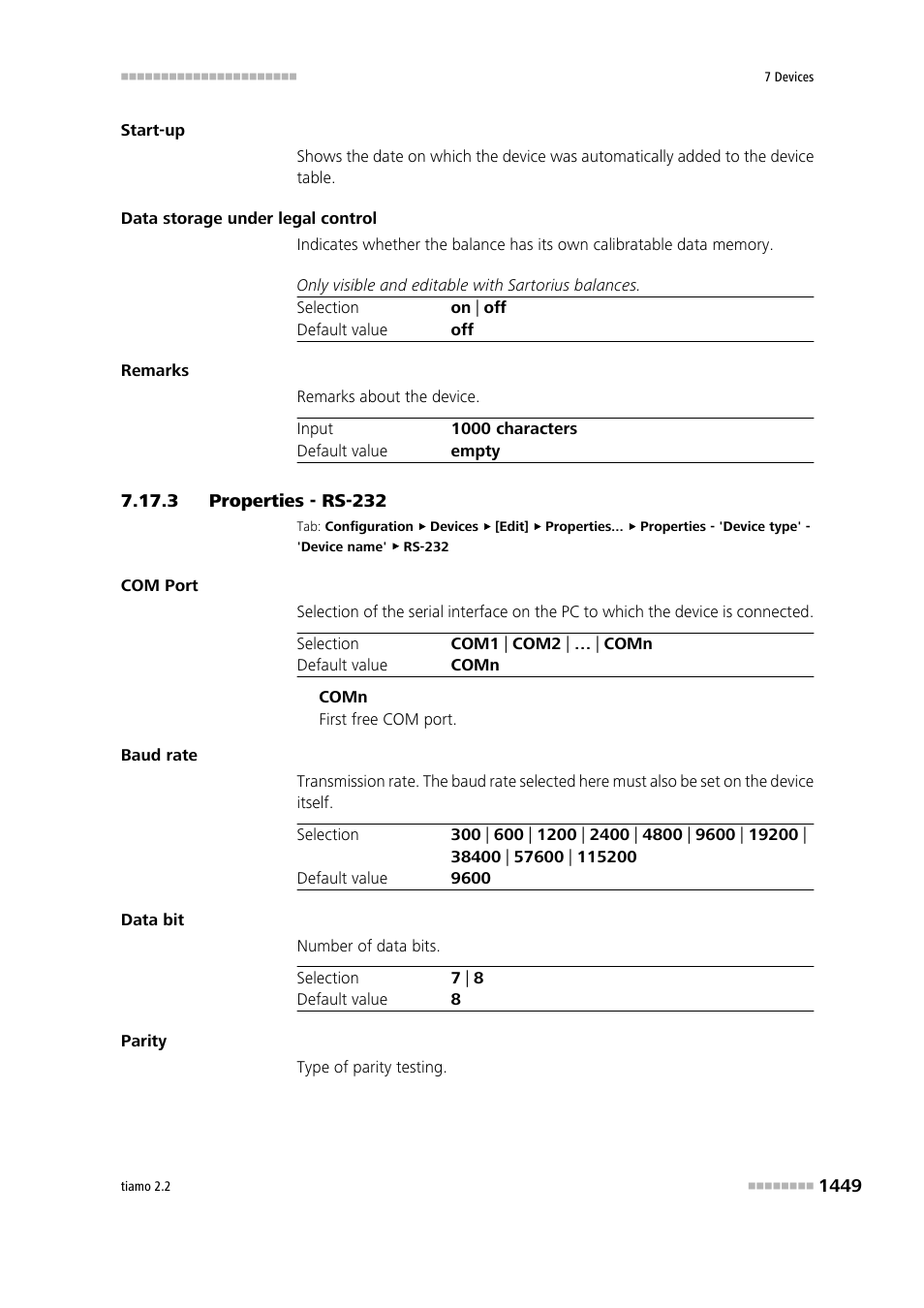 3 properties - rs-232, Properties - rs-232 9, Rs-232 | Metrohm tiamo 2.2 Manual User Manual | Page 1463 / 1574