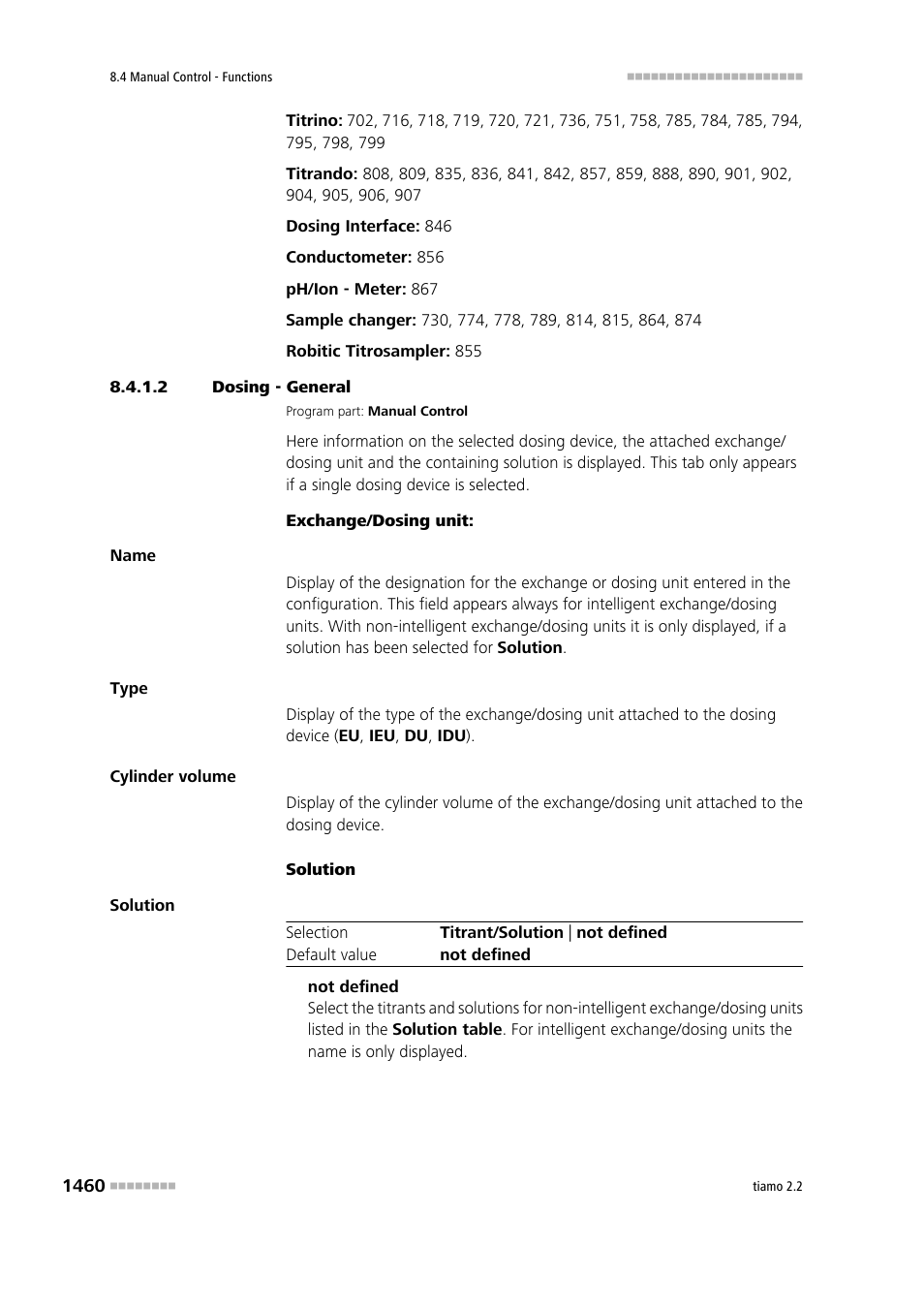 2 dosing - general, General | Metrohm tiamo 2.2 Manual User Manual | Page 1474 / 1574