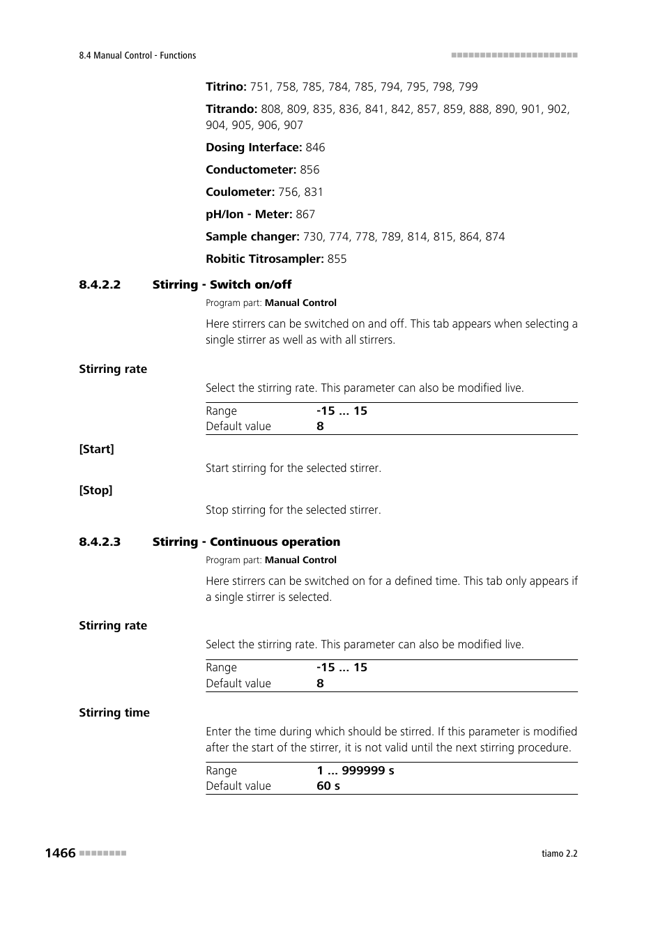 2 stirring - switch on/off, 3 stirring - continuous operation | Metrohm tiamo 2.2 Manual User Manual | Page 1480 / 1574