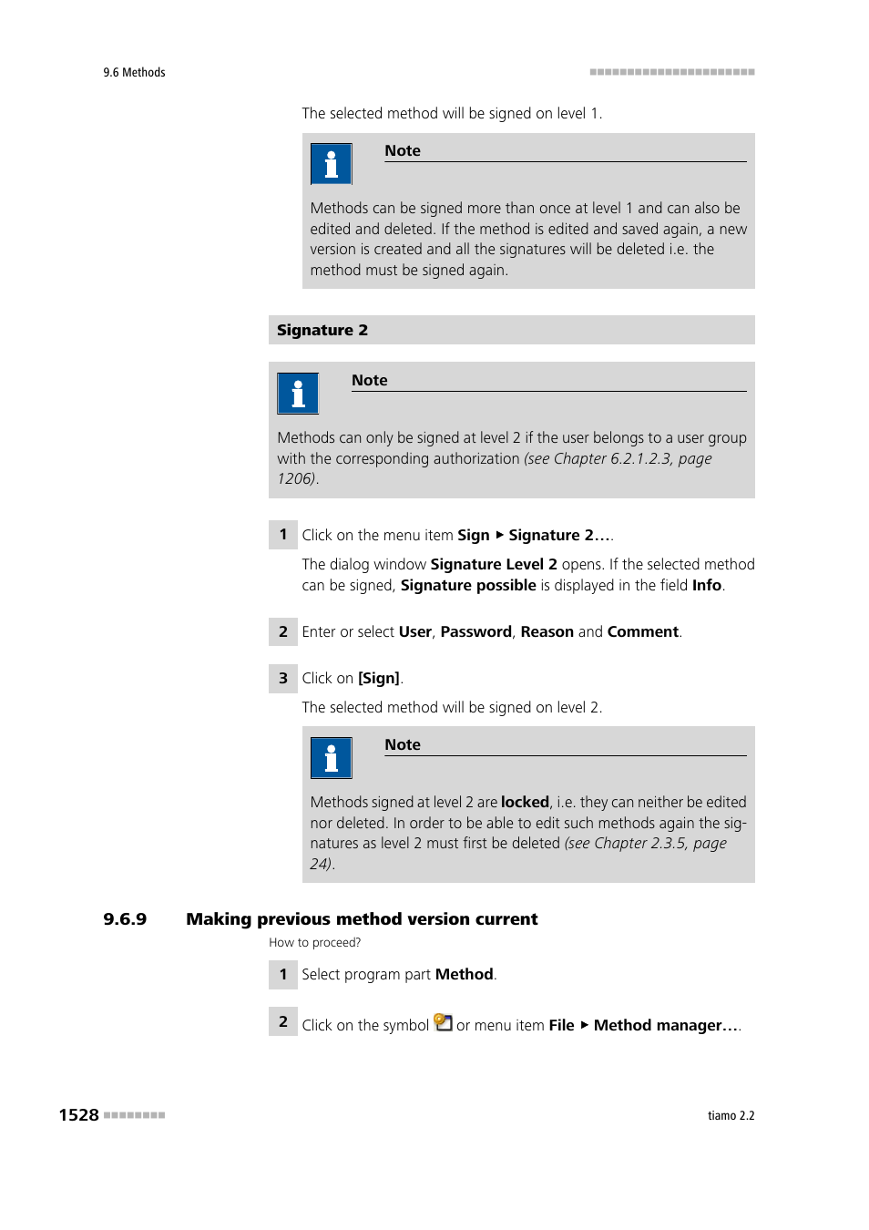 9 making previous method version current, Making previous method version current 8 | Metrohm tiamo 2.2 Manual User Manual | Page 1542 / 1574