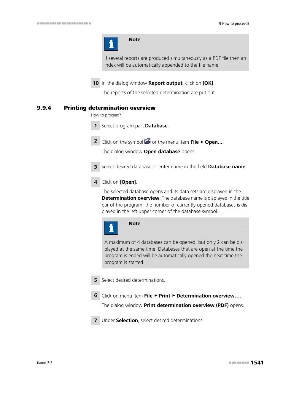 4 printing determination overview, Printing determination overview 1 | Metrohm tiamo 2.2 Manual User Manual | Page 1555 / 1574