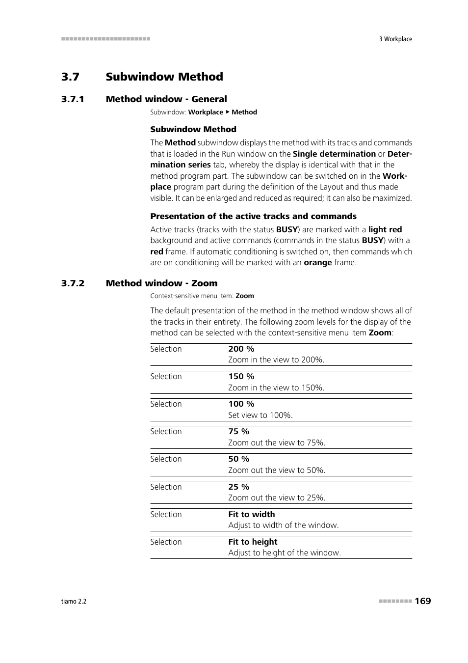 7 subwindow method, 1 method window - general, 2 method window - zoom | Subwindow method, Method window - general, Method window - zoom, Method, Zoom | Metrohm tiamo 2.2 Manual User Manual | Page 183 / 1574