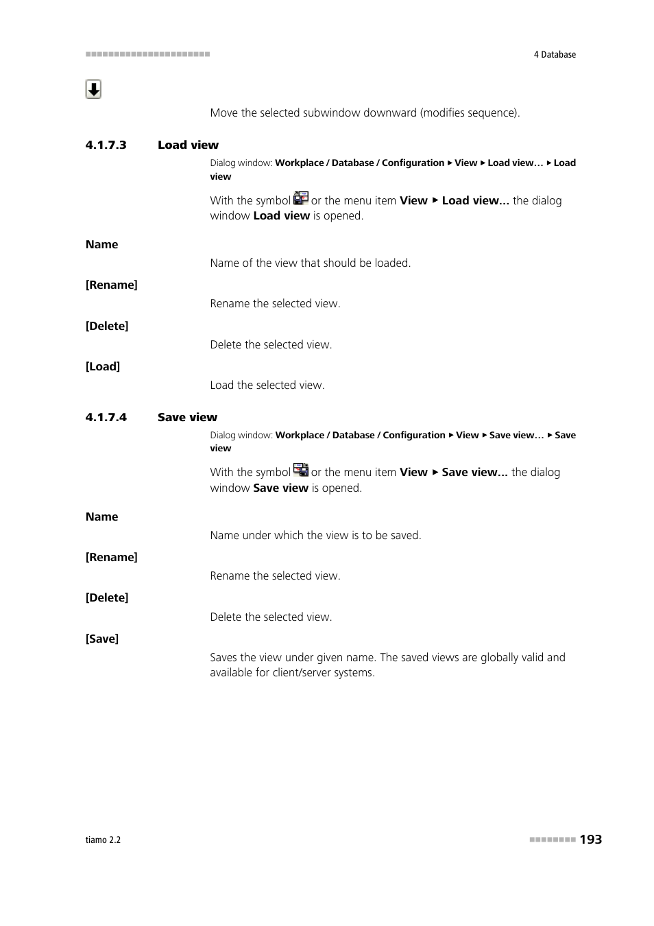 3 load view, 4 save view | Metrohm tiamo 2.2 Manual User Manual | Page 207 / 1574