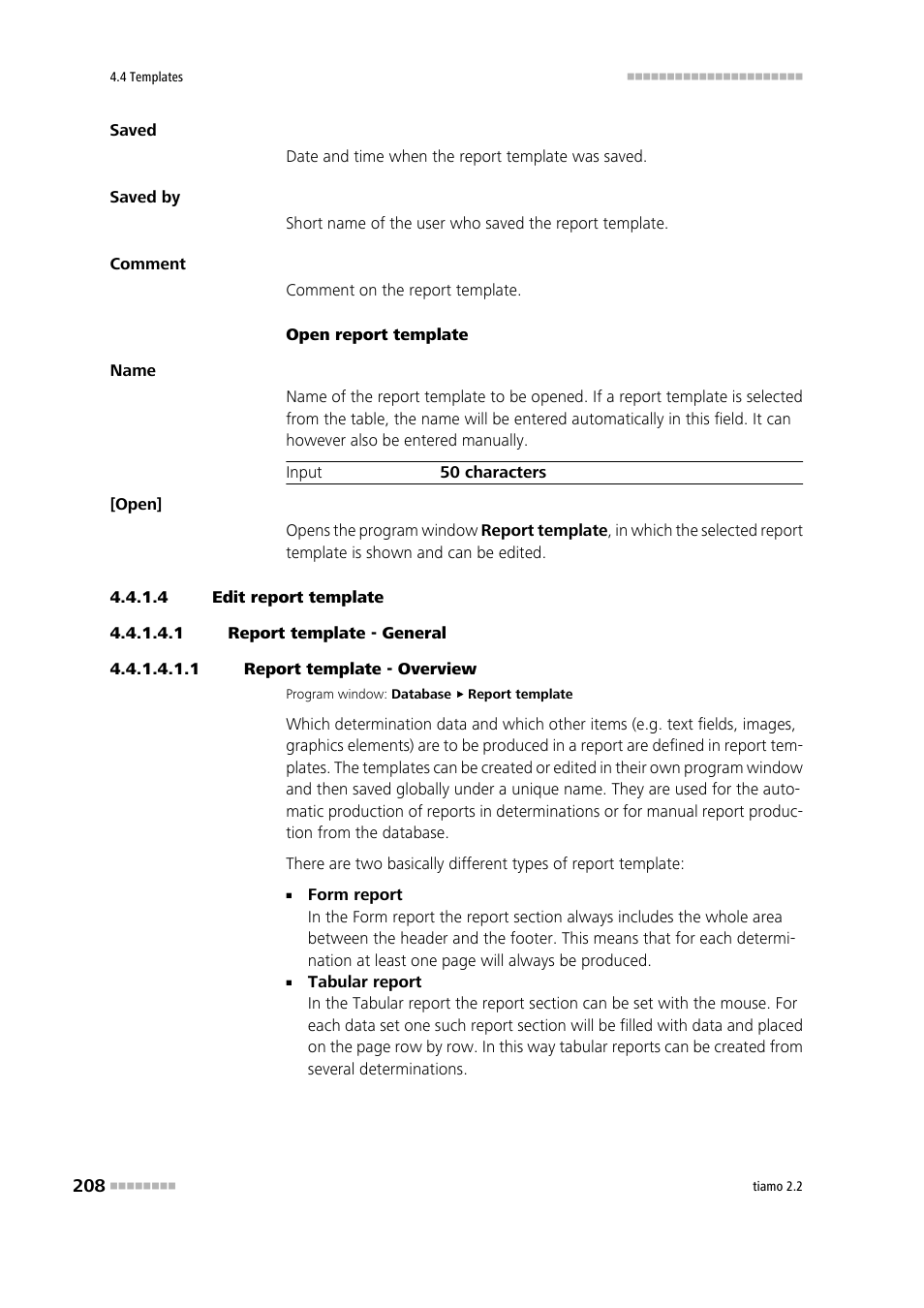 4 edit report template, 1 report template - general, 1 report template - overview | Metrohm tiamo 2.2 Manual User Manual | Page 222 / 1574