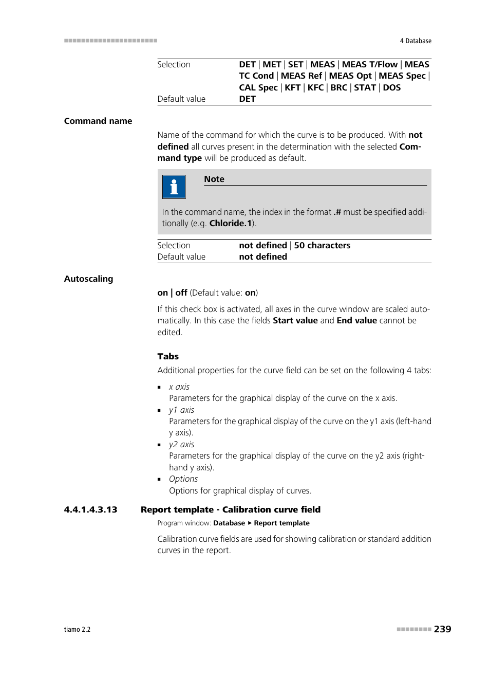 13 report template - calibration curve field, Calibration curve | Metrohm tiamo 2.2 Manual User Manual | Page 253 / 1574