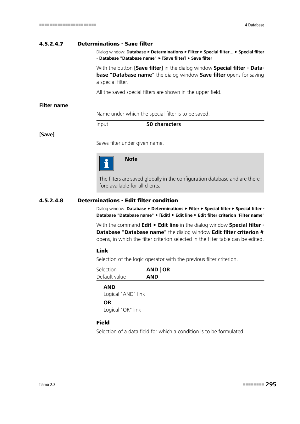 7 determinations - save filter, 8 determinations - edit filter condition | Metrohm tiamo 2.2 Manual User Manual | Page 309 / 1574