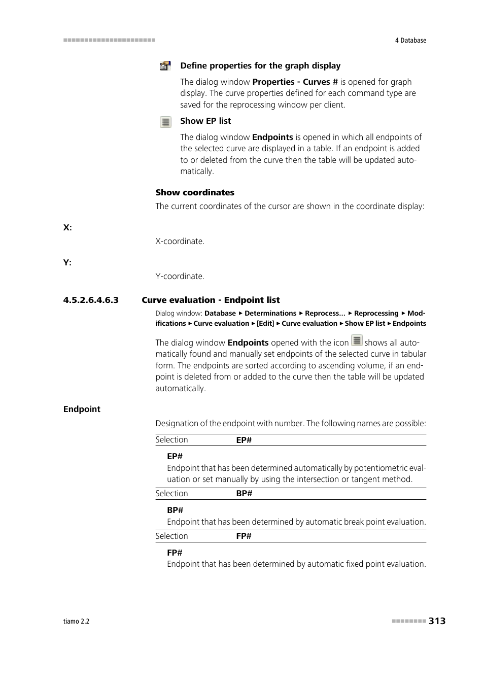 3 curve evaluation - endpoint list | Metrohm tiamo 2.2 Manual User Manual | Page 327 / 1574