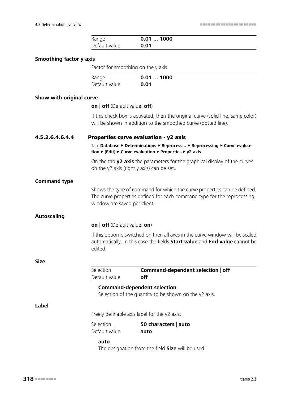 4 properties curve evaluation - y2 axis, Y2 axis | Metrohm tiamo 2.2 Manual User Manual | Page 332 / 1574