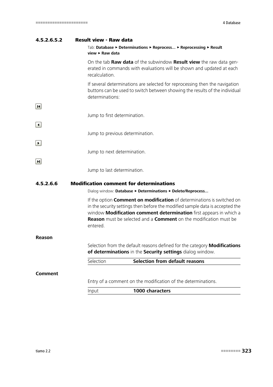 2 result view - raw data, 6 modification comment for determinations | Metrohm tiamo 2.2 Manual User Manual | Page 337 / 1574