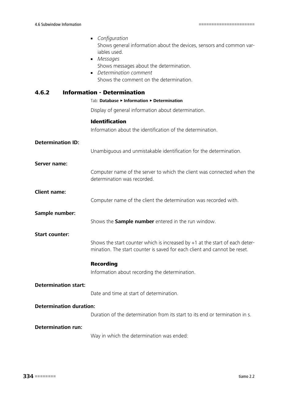 2 information - determination, Information - determination | Metrohm tiamo 2.2 Manual User Manual | Page 348 / 1574