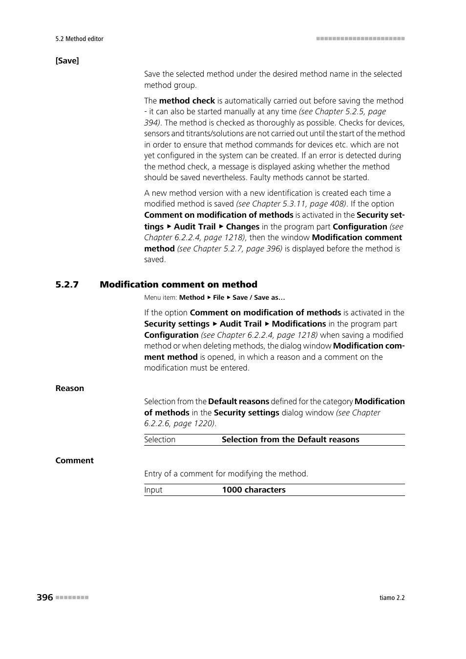 7 modification comment on method, Modification comment on method | Metrohm tiamo 2.2 Manual User Manual | Page 410 / 1574