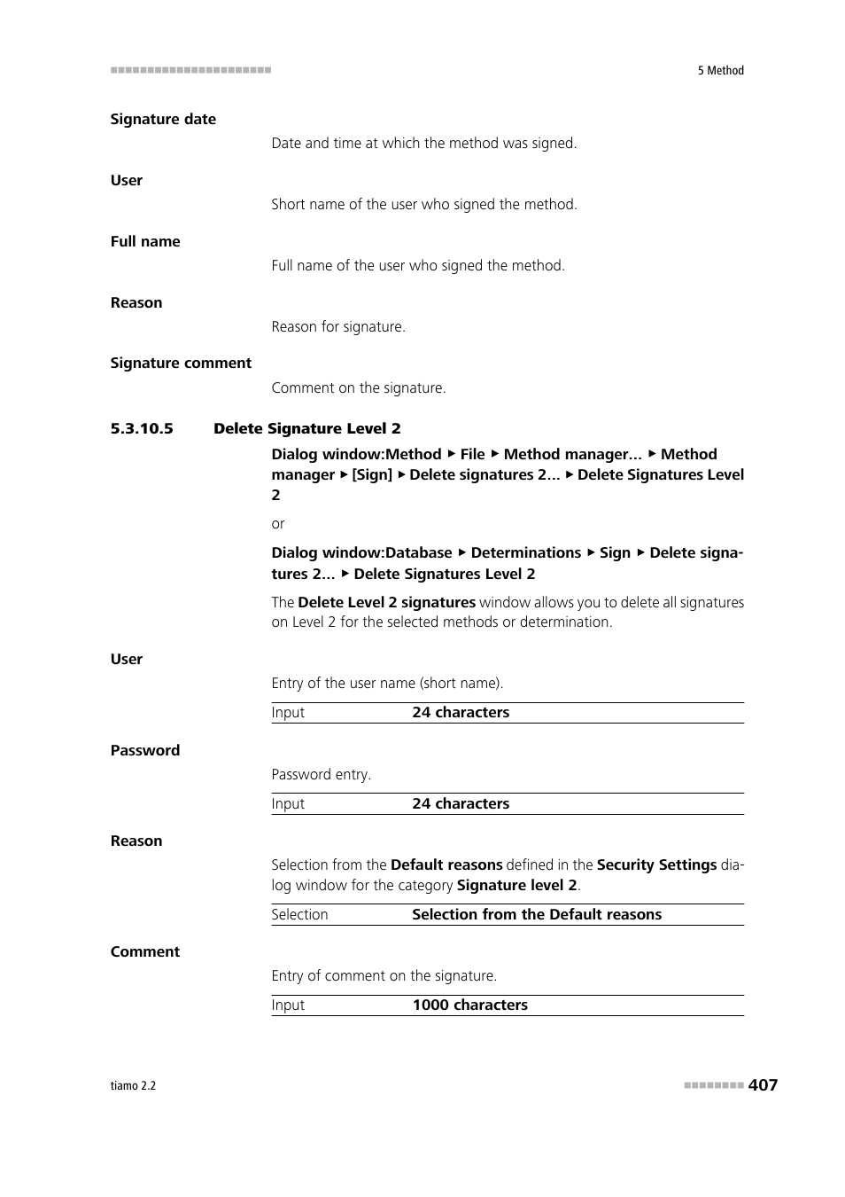 5 delete signature level 2 | Metrohm tiamo 2.2 Manual User Manual | Page 421 / 1574