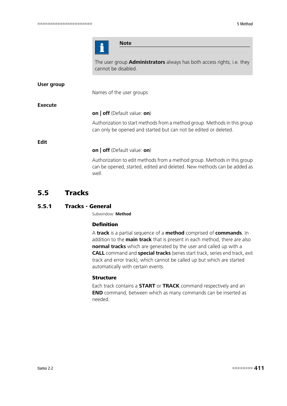 5 tracks, 1 tracks - general, Tracks | Tracks - general | Metrohm tiamo 2.2 Manual User Manual | Page 425 / 1574