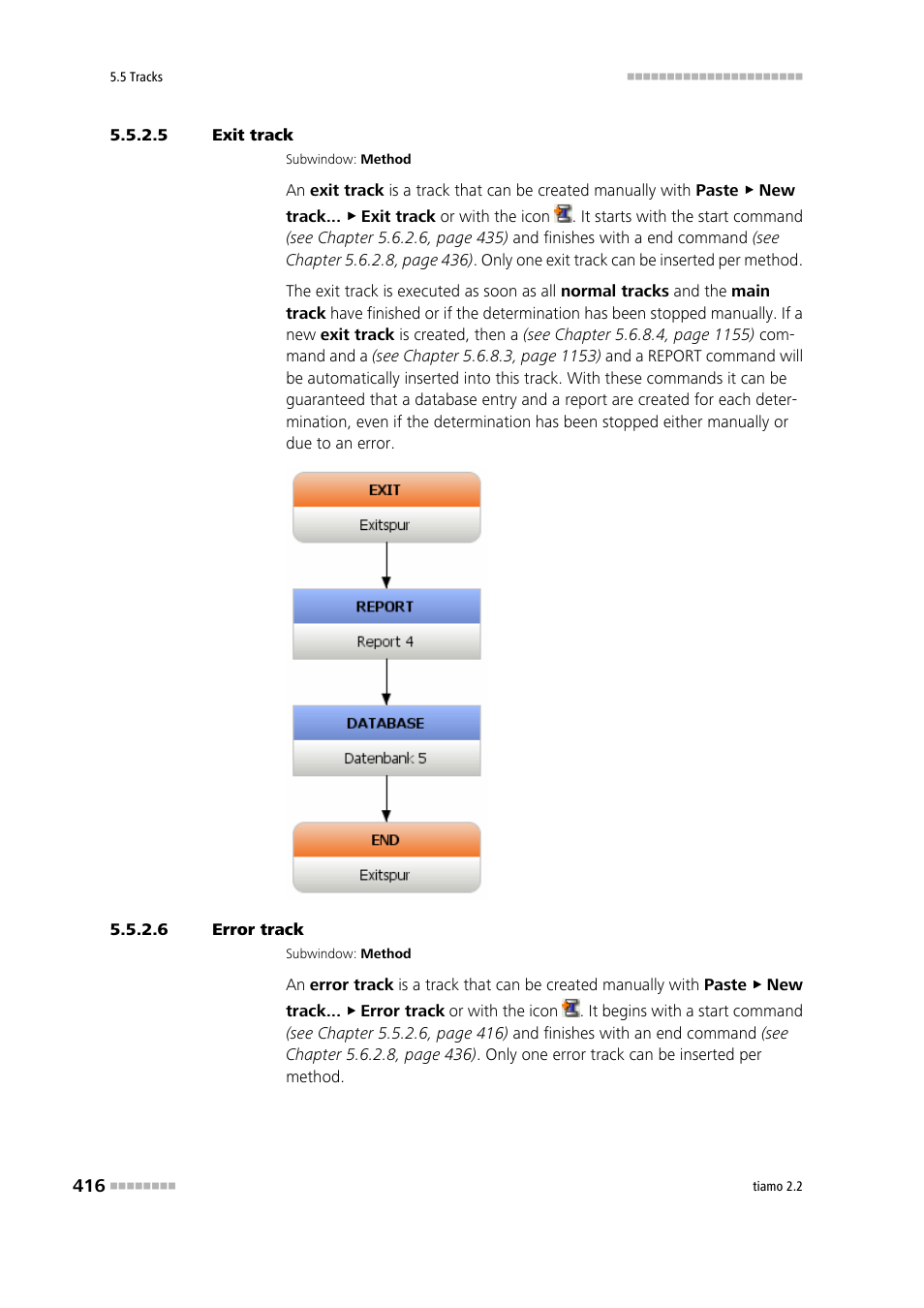 5 exit track, 6 error track, Exit track | Error track | Metrohm tiamo 2.2 Manual User Manual | Page 430 / 1574