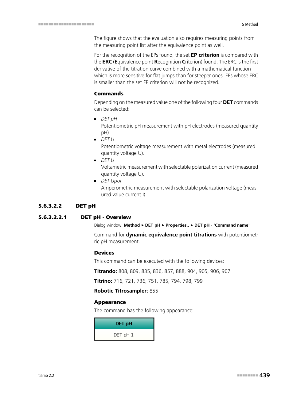 2 det ph, 1 det ph - overview | Metrohm tiamo 2.2 Manual User Manual | Page 453 / 1574