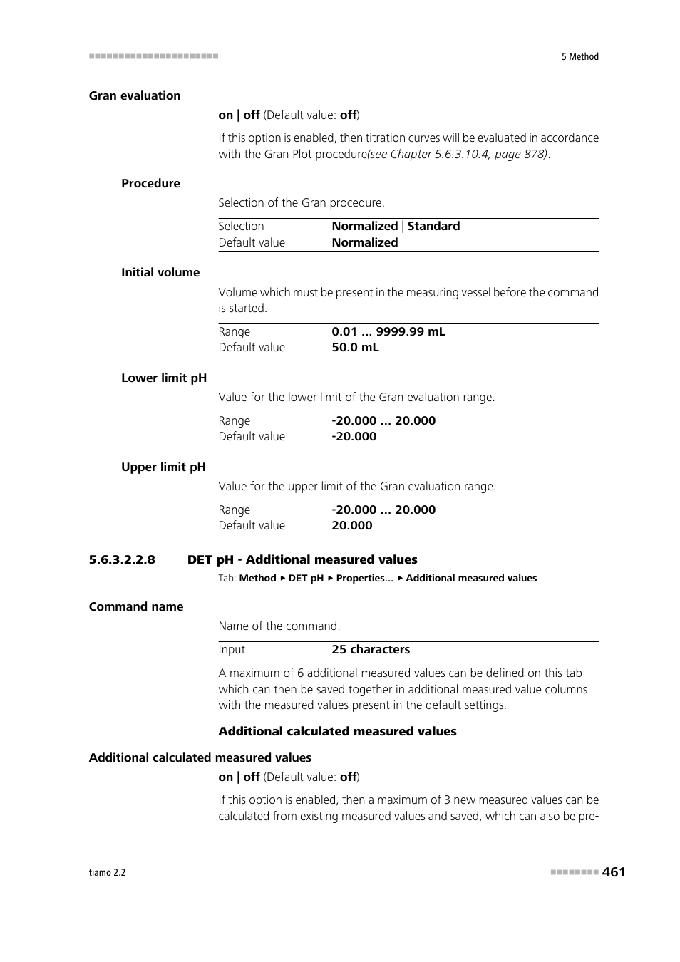 8 det ph - additional measured values, Additional measured values | Metrohm tiamo 2.2 Manual User Manual | Page 475 / 1574