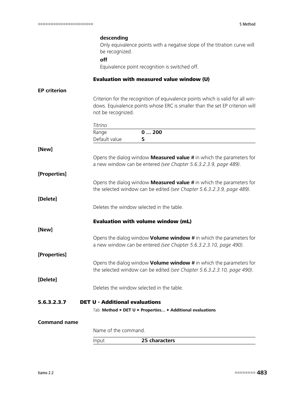 7 det u - additional evaluations, Additional evaluations | Metrohm tiamo 2.2 Manual User Manual | Page 497 / 1574