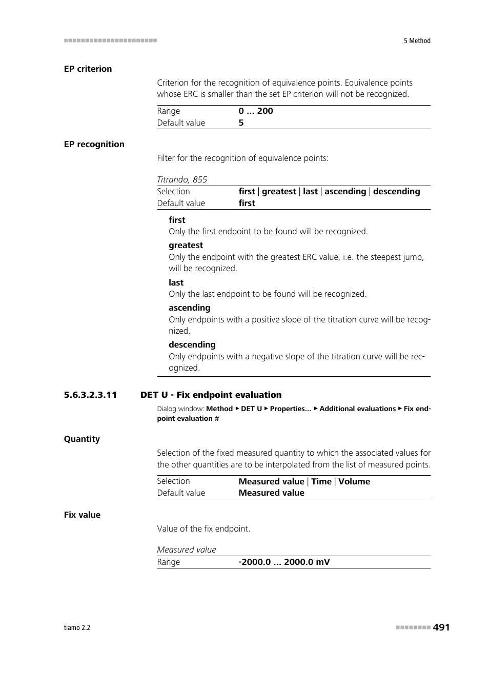 11 det u - fix endpoint evaluation | Metrohm tiamo 2.2 Manual User Manual | Page 505 / 1574