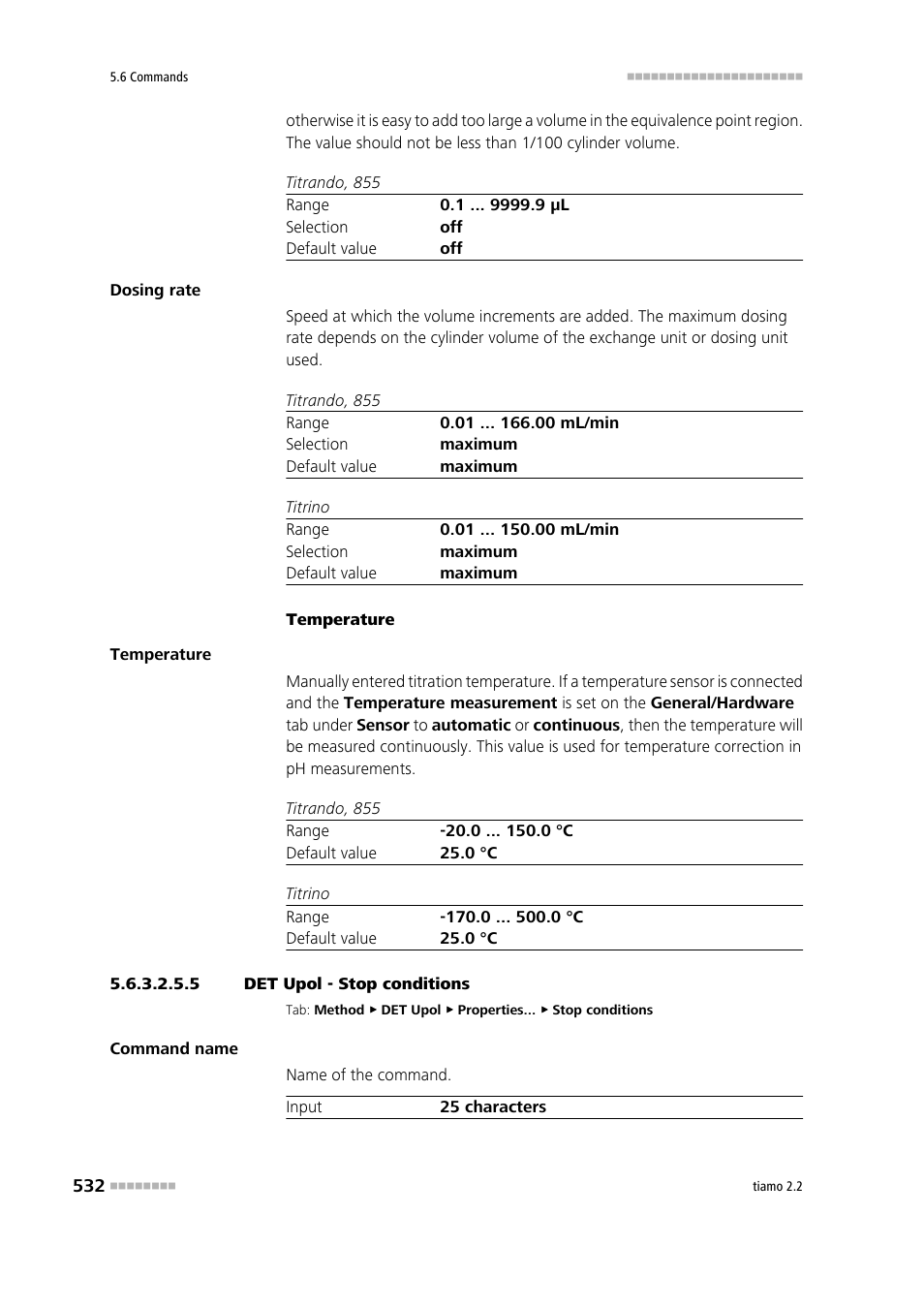 5 det upol - stop conditions, Stop conditions | Metrohm tiamo 2.2 Manual User Manual | Page 546 / 1574