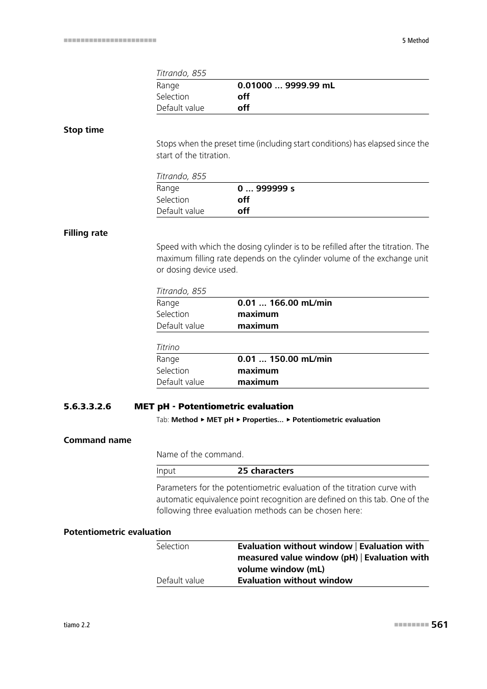6 met ph - potentiometric evaluation, Potentiometric evaluation | Metrohm tiamo 2.2 Manual User Manual | Page 575 / 1574